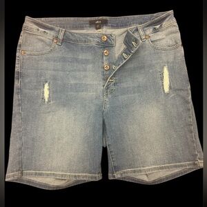 Women's Blue Denim Shorts, size 16, GUC